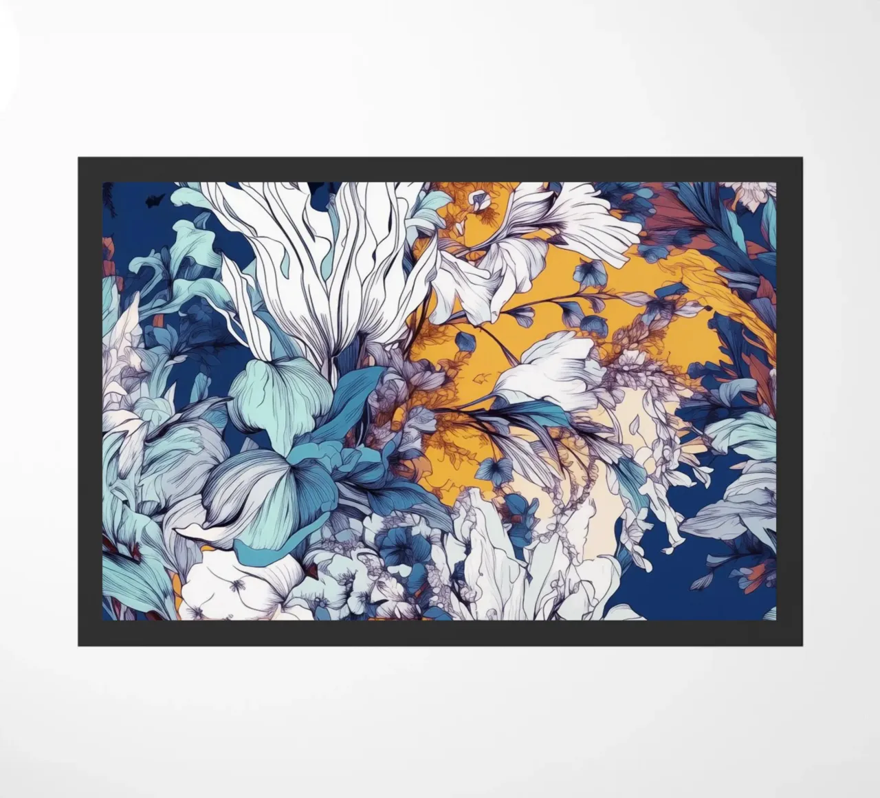 Flowers pattern doormat by Lionmixart