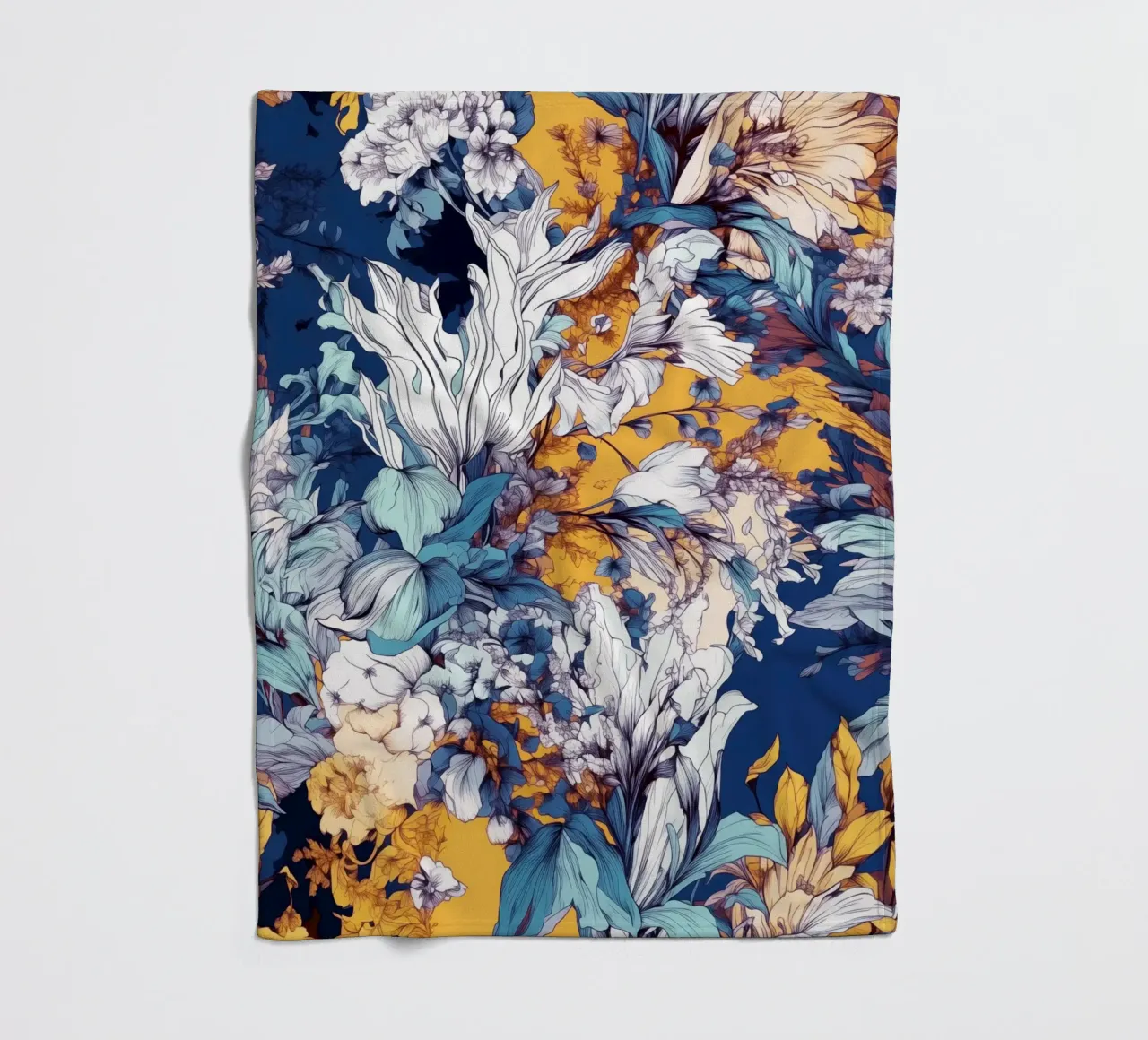 Blumenmuster Fleecedecke von Lionmixart