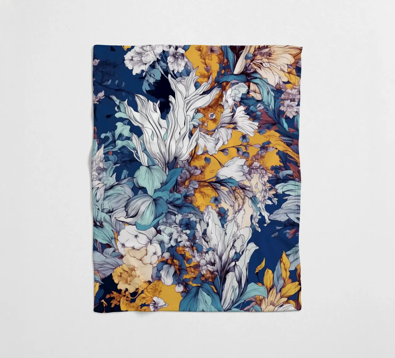 Blumenmuster Fleecedecke von Lionmixart