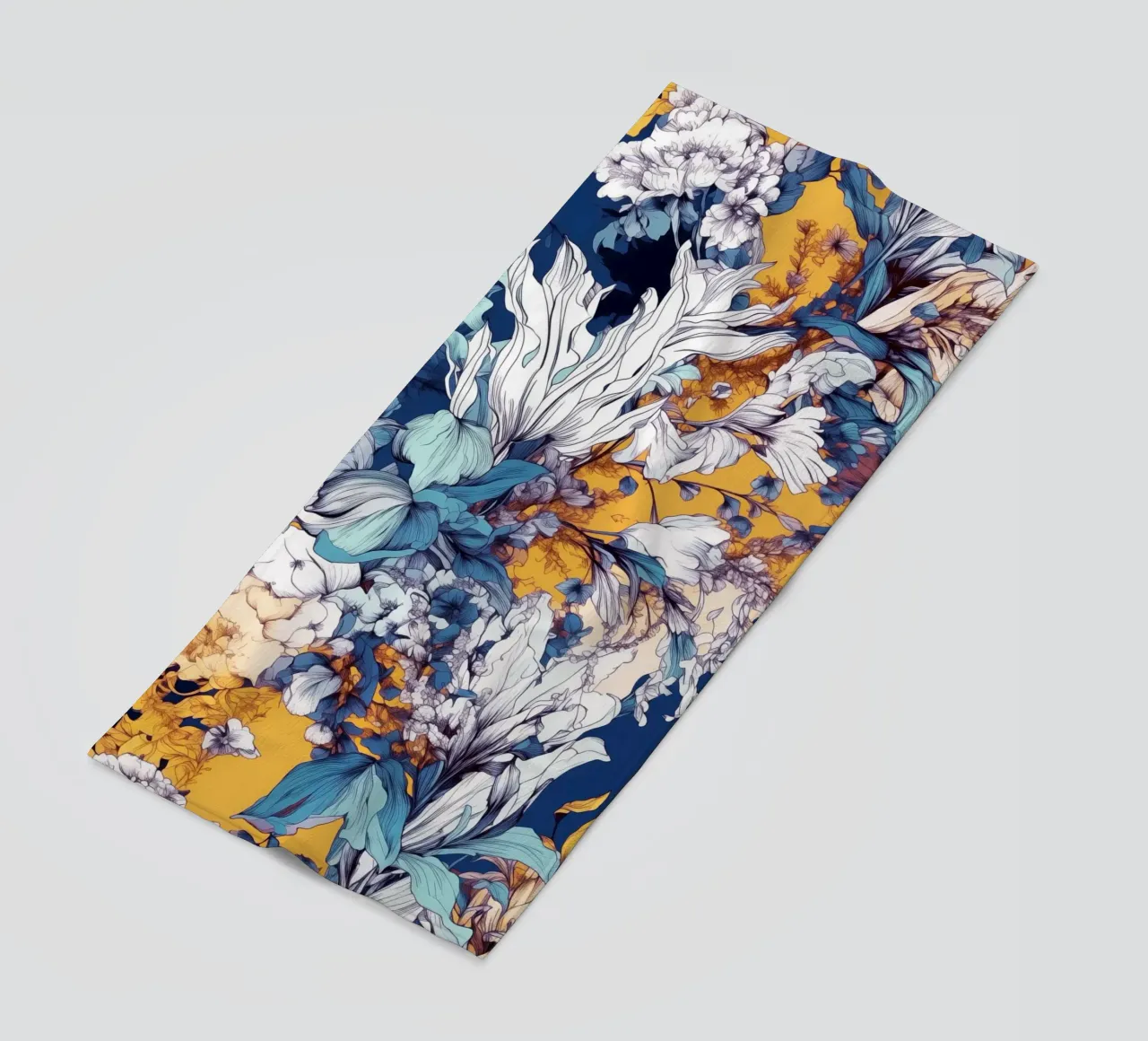 Flowers pattern beach towel by Lionmixart