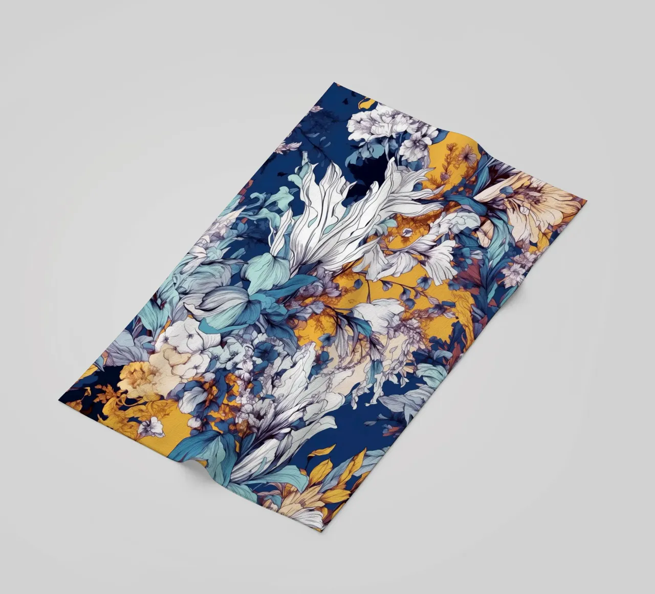 Flowers pattern beach towel by Lionmixart