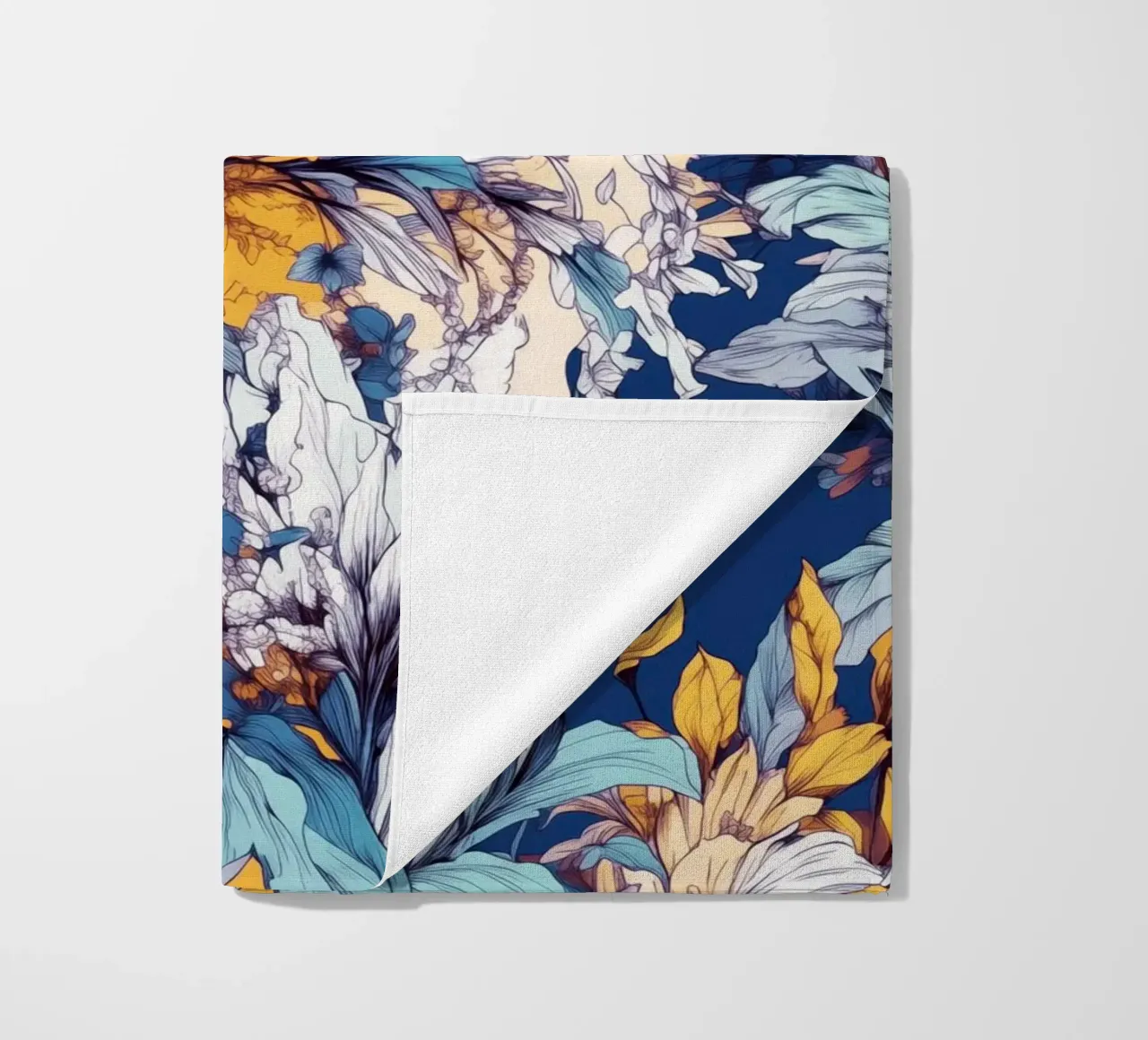 Flowers pattern beach towel by Lionmixart
