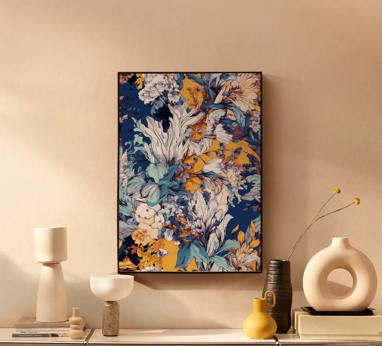 Flowers pattern Acryl-Glas von Lionmixart