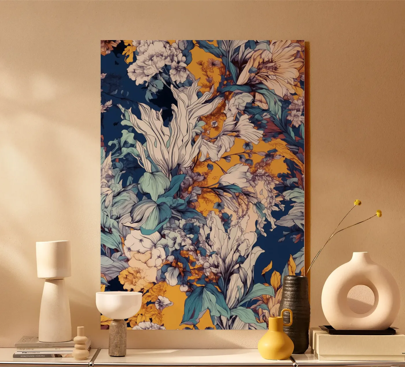 Flowers pattern acryl van Lionmixart