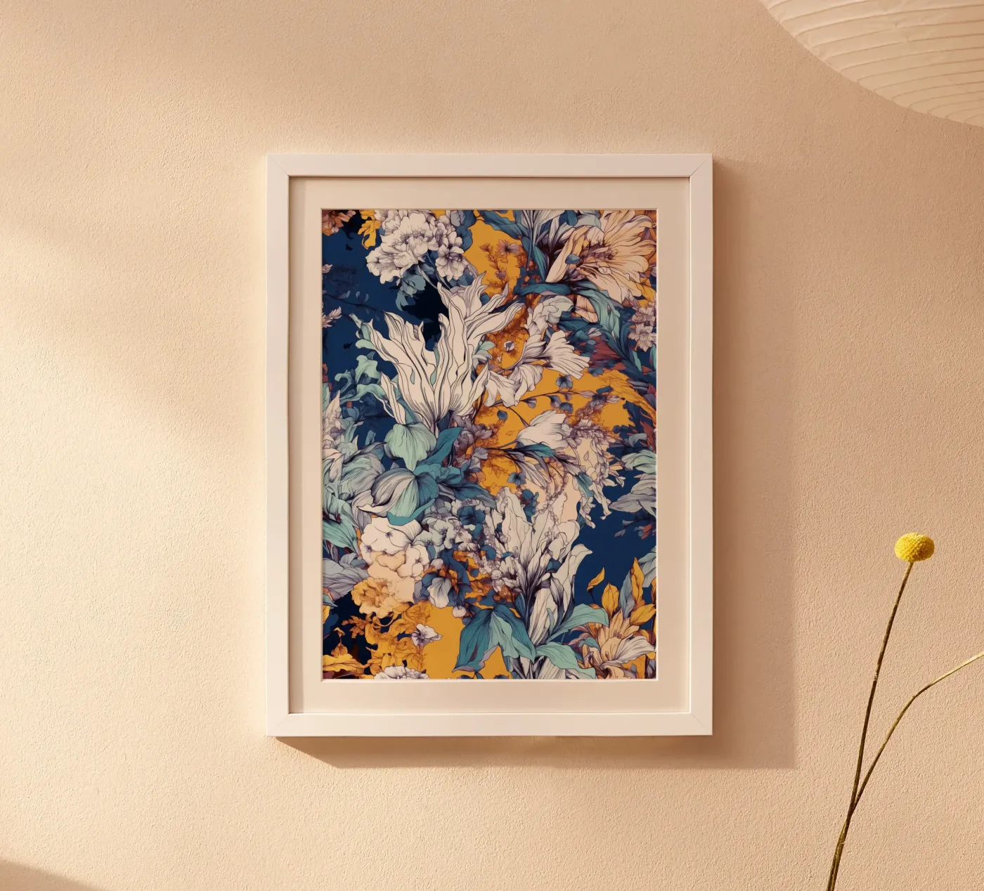 Blumenmuster Poster von Lionmixart