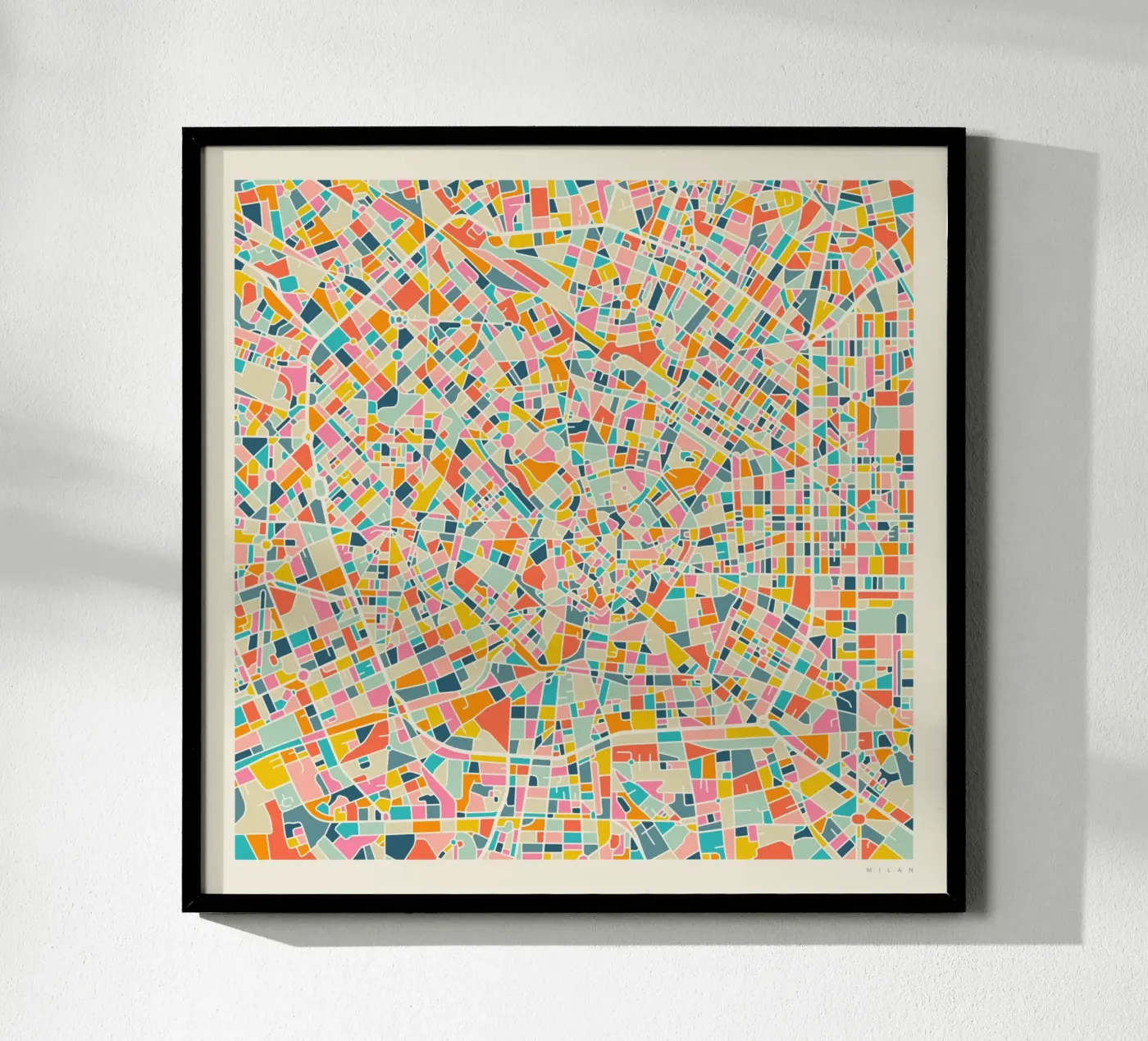 MILAN MAP poster by Jazzberry Blue