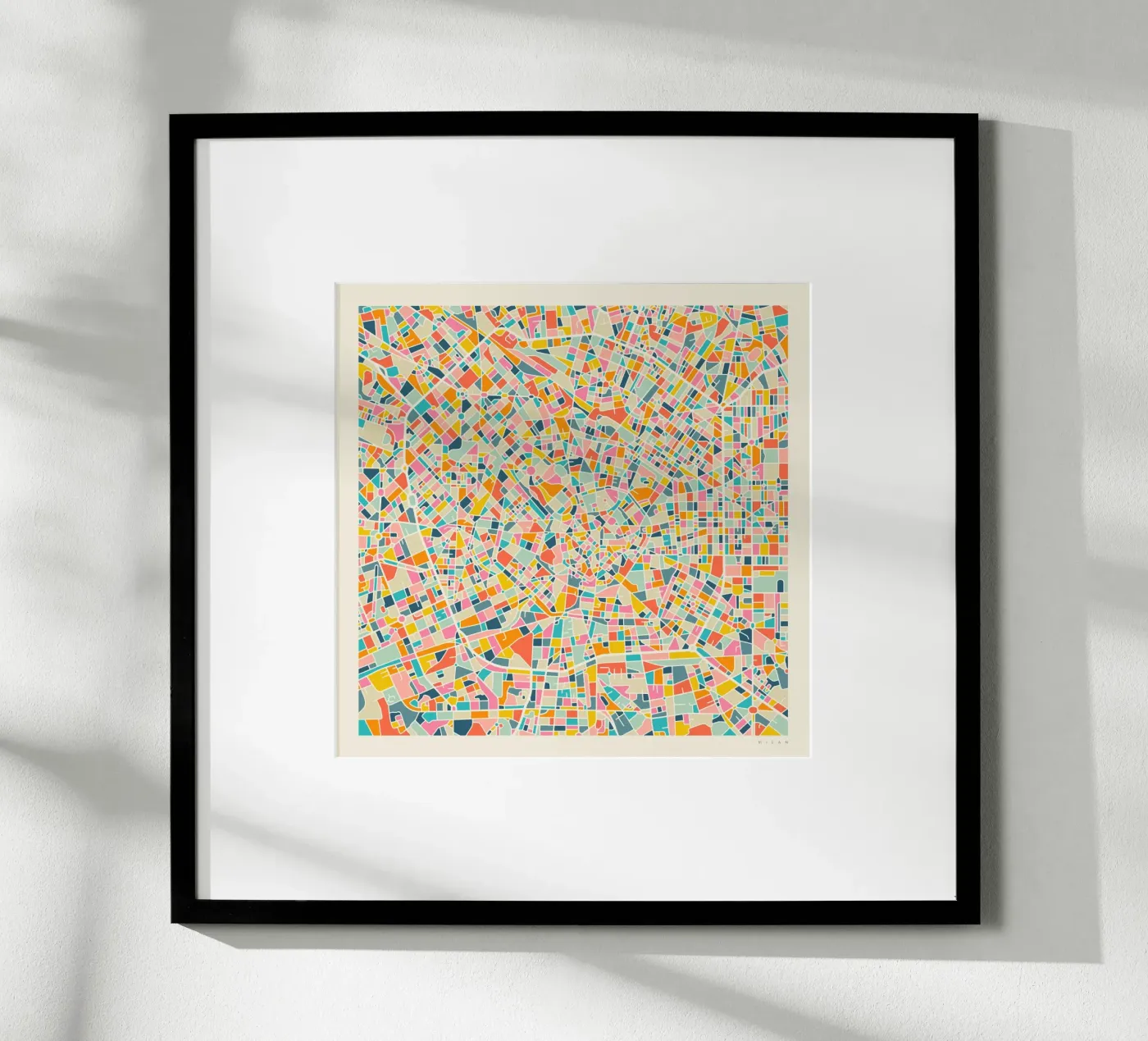 MILAN MAP poster by Jazzberry Blue