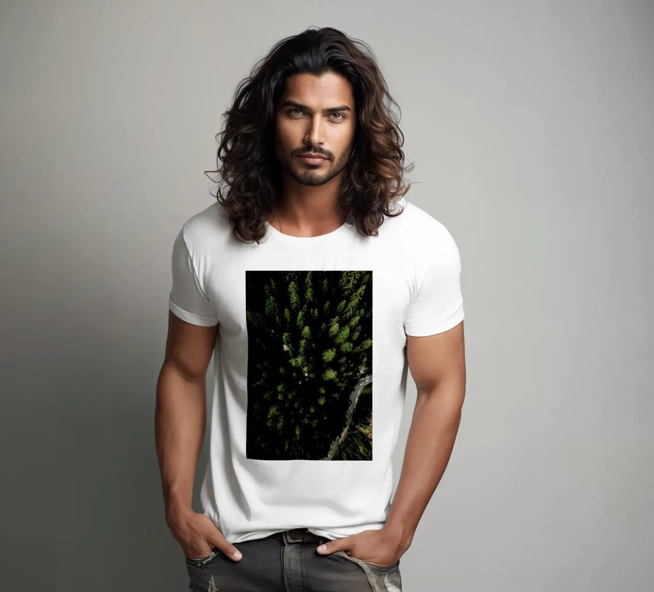 Trees And A Path t-shirt van Sebastian Hilgetag