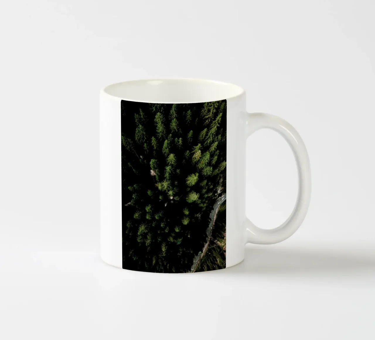 Trees And A Path Keramik Tasse von Sebastian Hilgetag