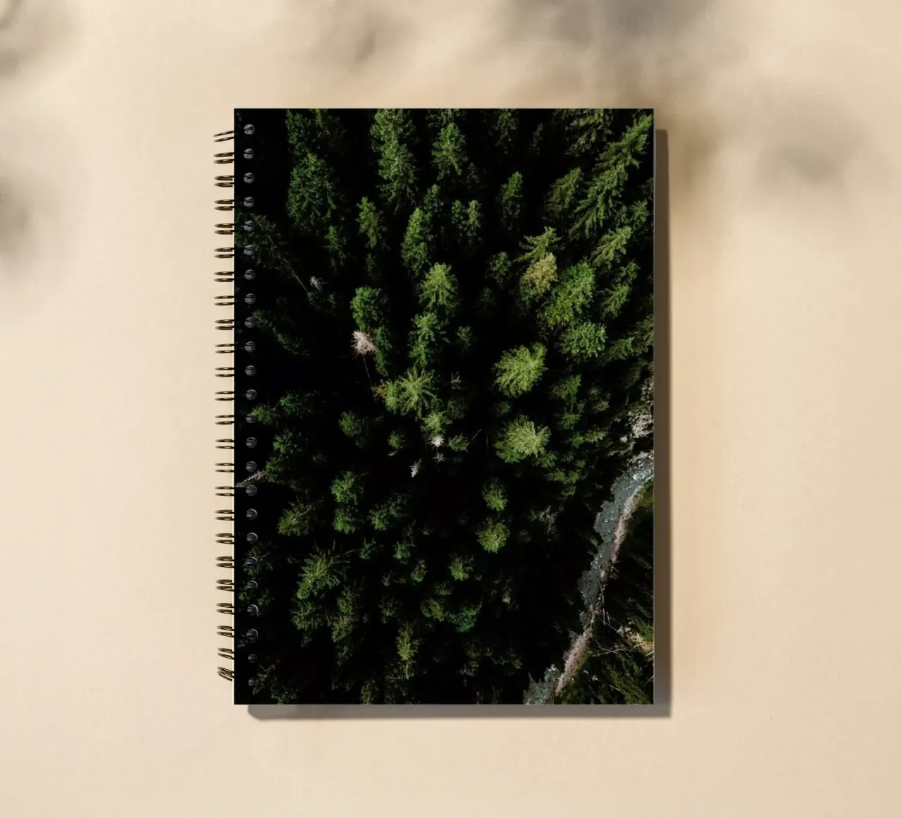 Trees And A Path spiral notebook by Sebastian Hilgetag