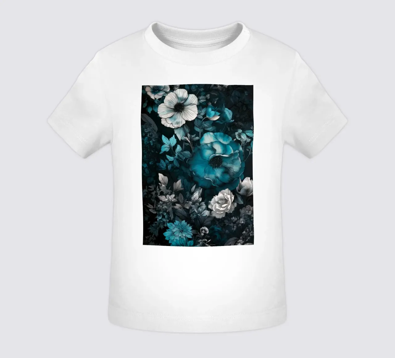 Fiori notturni maglietta neonato da Lionmixart