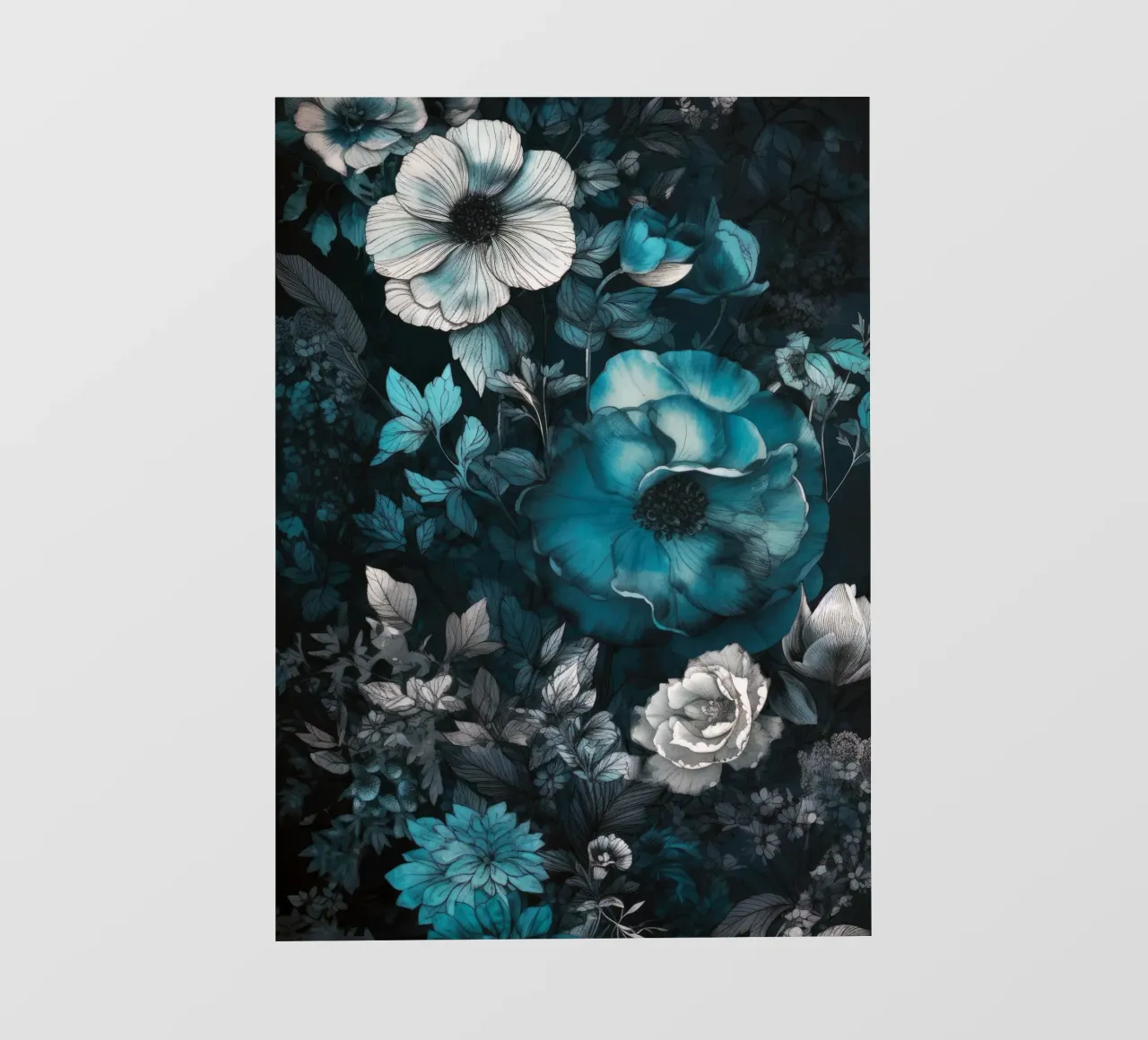 Fiori notturni telo in pvc da Lionmixart