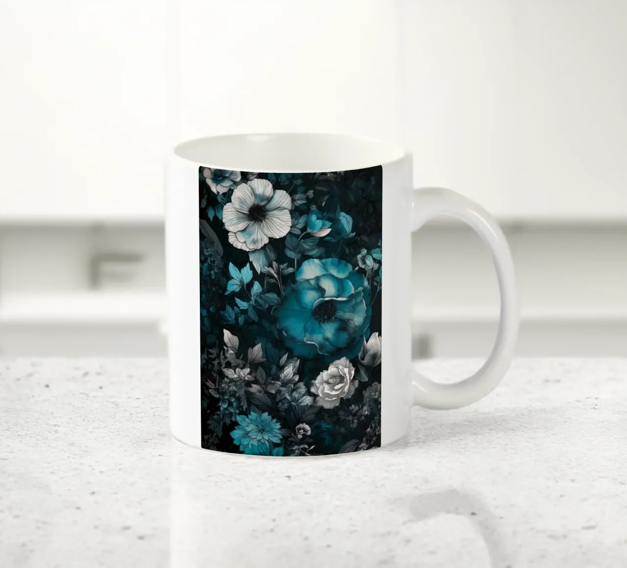 Fiori notturni tazza in ceramica da Lionmixart