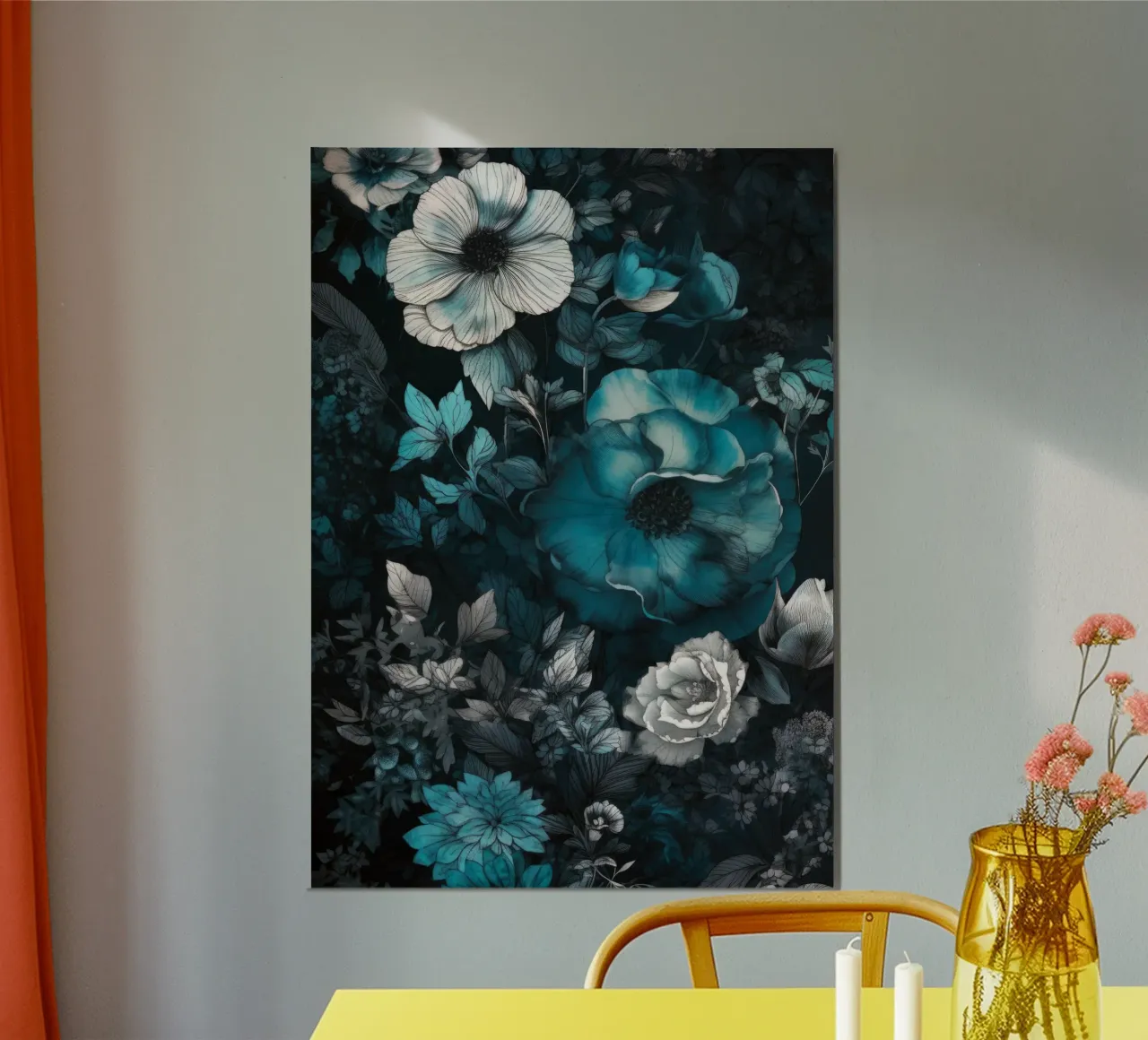 Fiori notturni alluminio dibond da Lionmixart