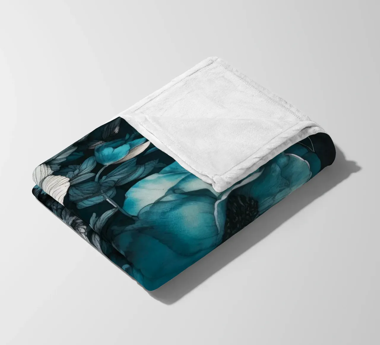 Fiori notturni coperta in pile da Lionmixart