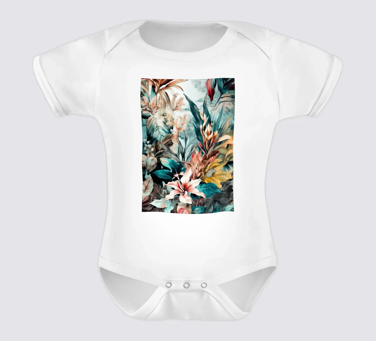 Giungla body neonato maniche corte da Lionmixart
