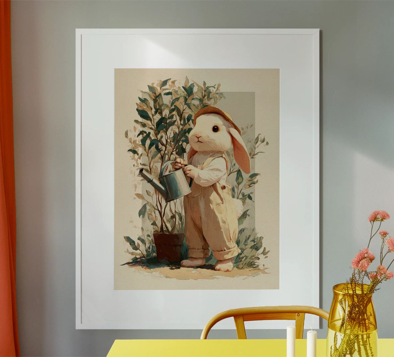 Little Gardener Bunny poster by wonderfolk