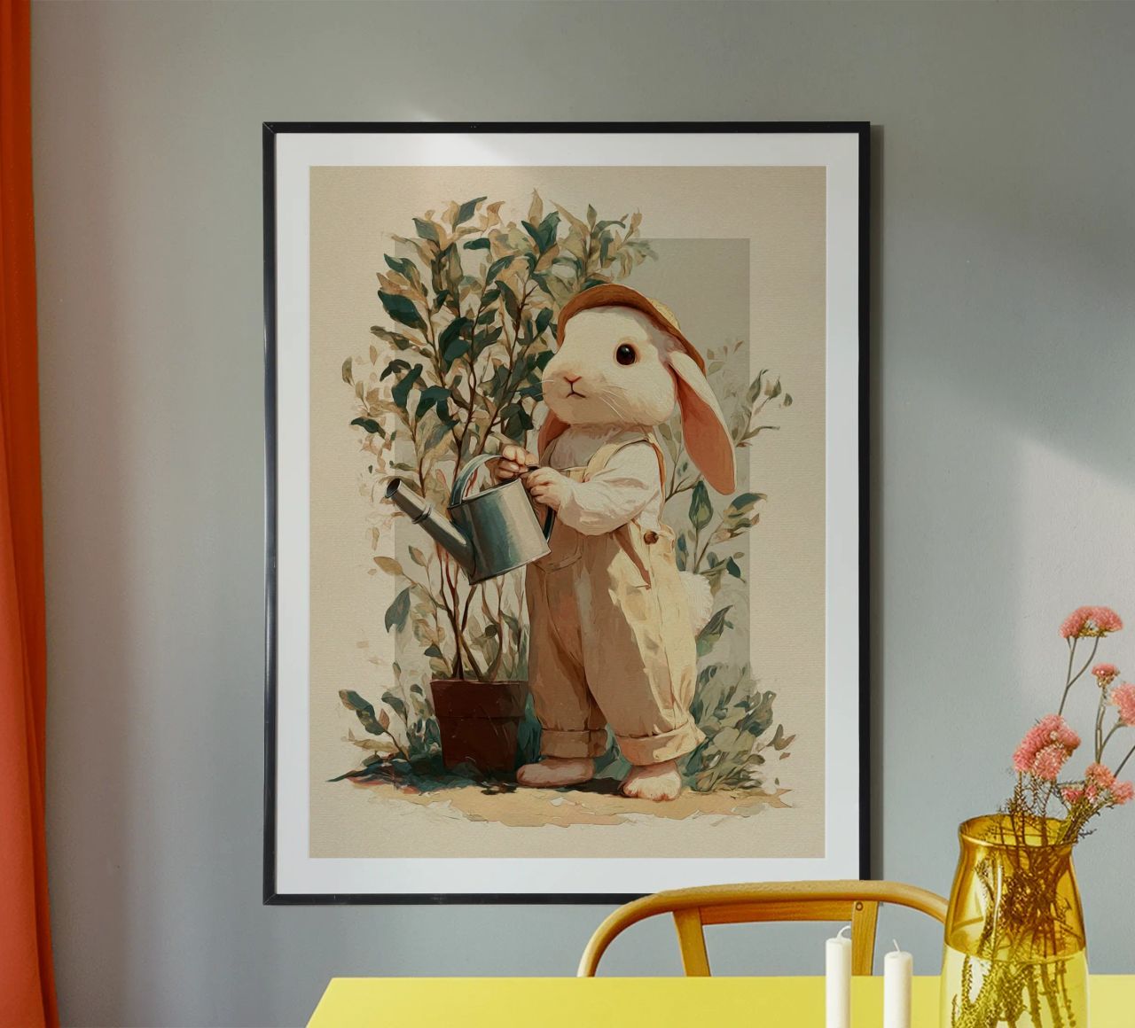 Little Gardener Bunny poster by wonderfolk