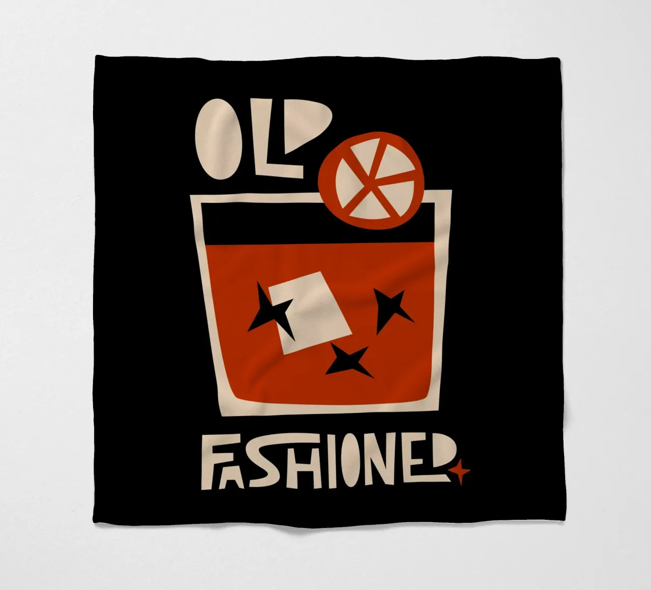 Old Fashioned Cocktail fleece blanket by Fox & Velvet