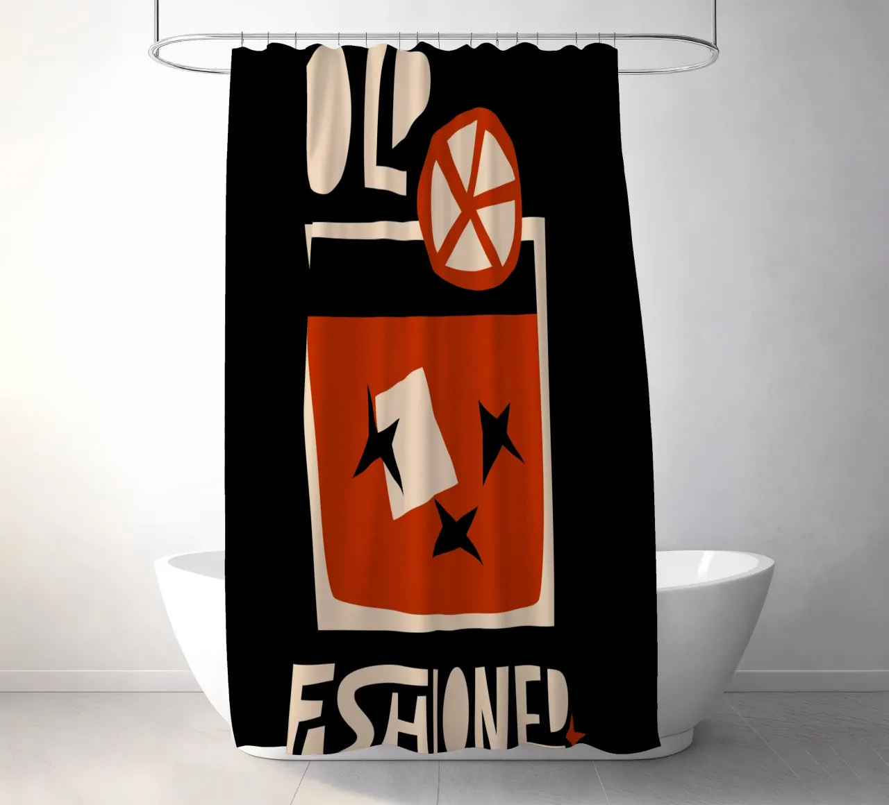 Old Fashioned Cocktail shower curtain by Fox & Velvet