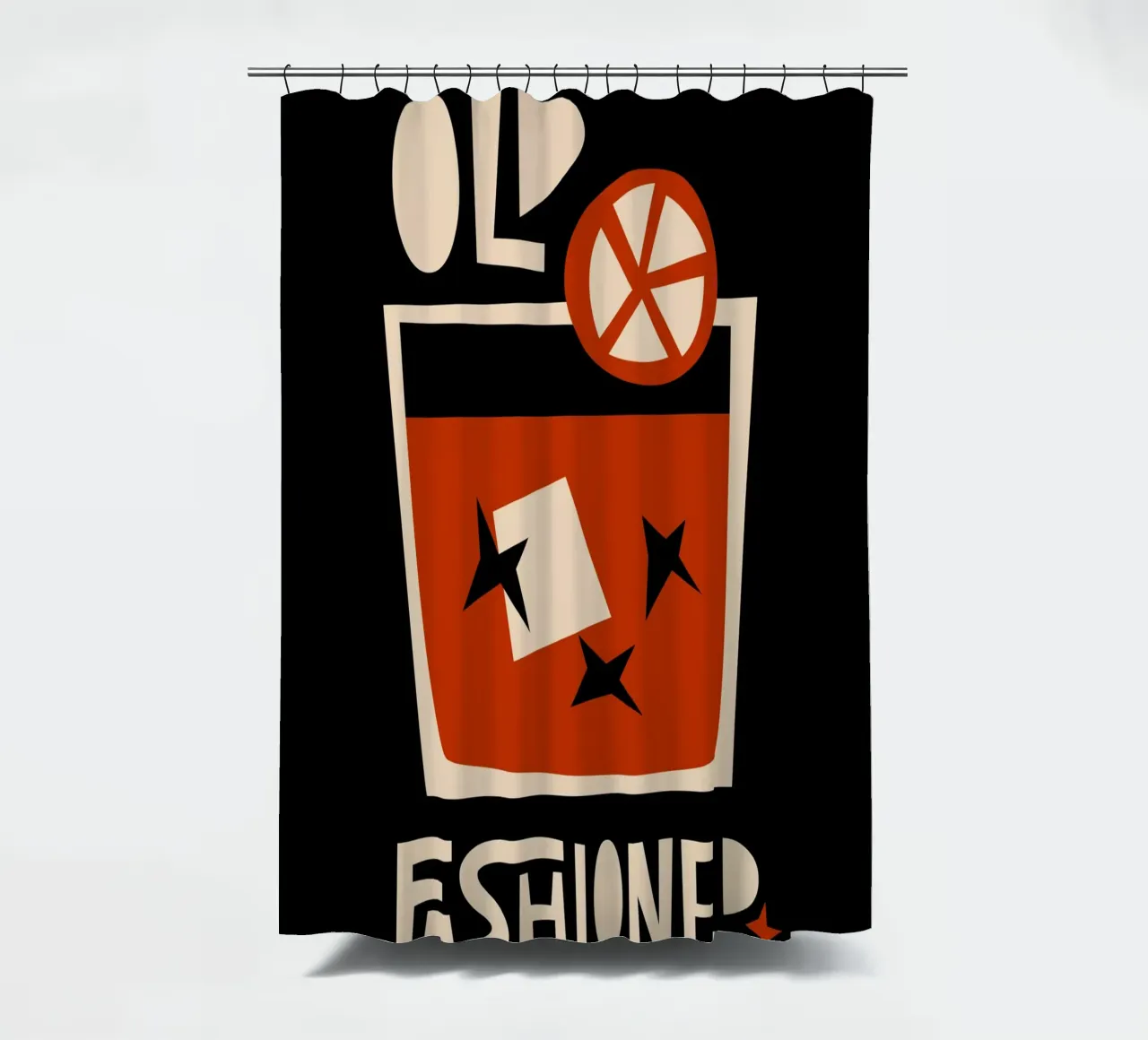Old Fashioned Cocktail shower curtain by Fox & Velvet