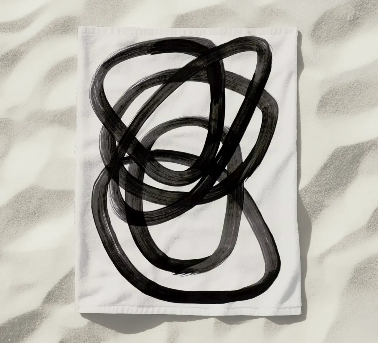 Ink Spiral beach towel by EnShape