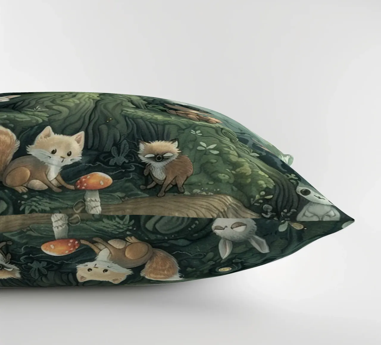 Forest Gathering decorative cushion by wonderfolk