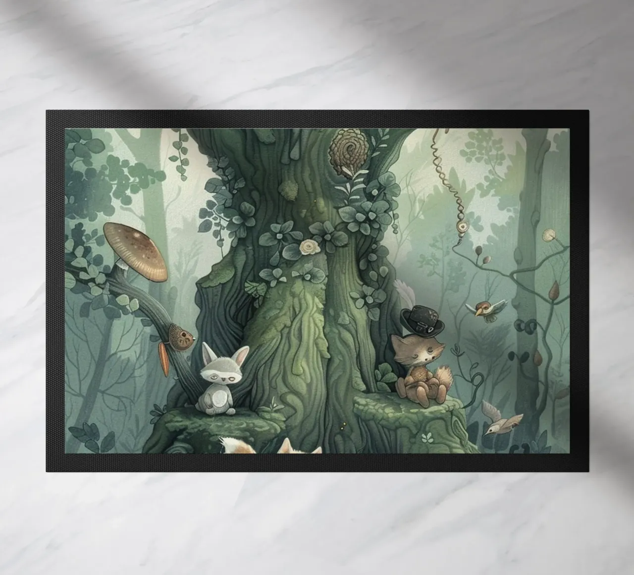 Forest Gathering doormat by wonderfolk