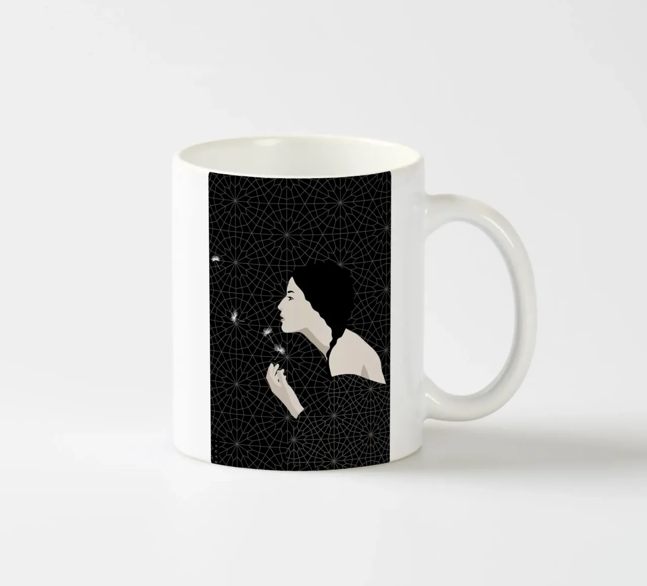 Dandelion ceramic mug by Bahar Seyedin