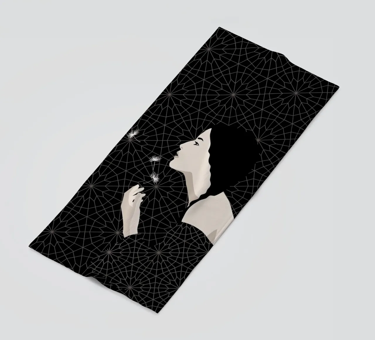 Dandelion beach towel by Bahar Seyedin