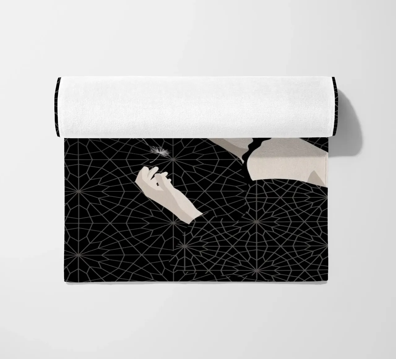 Dandelion beach towel by Bahar Seyedin
