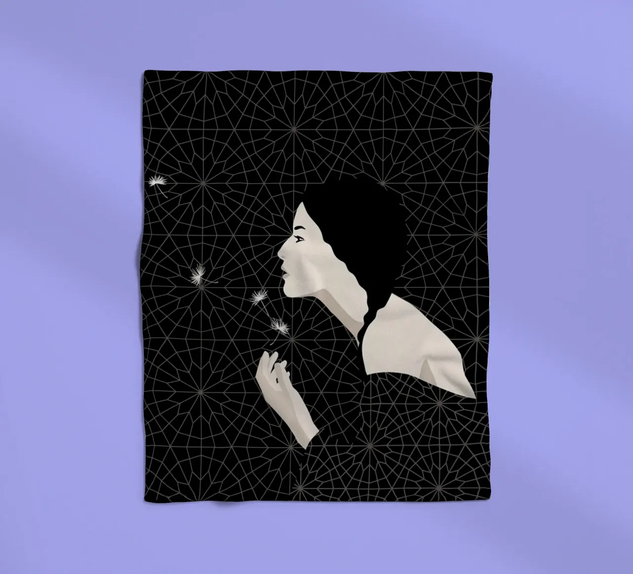 Dandelion Fleecedecke von Bahar Seyedin