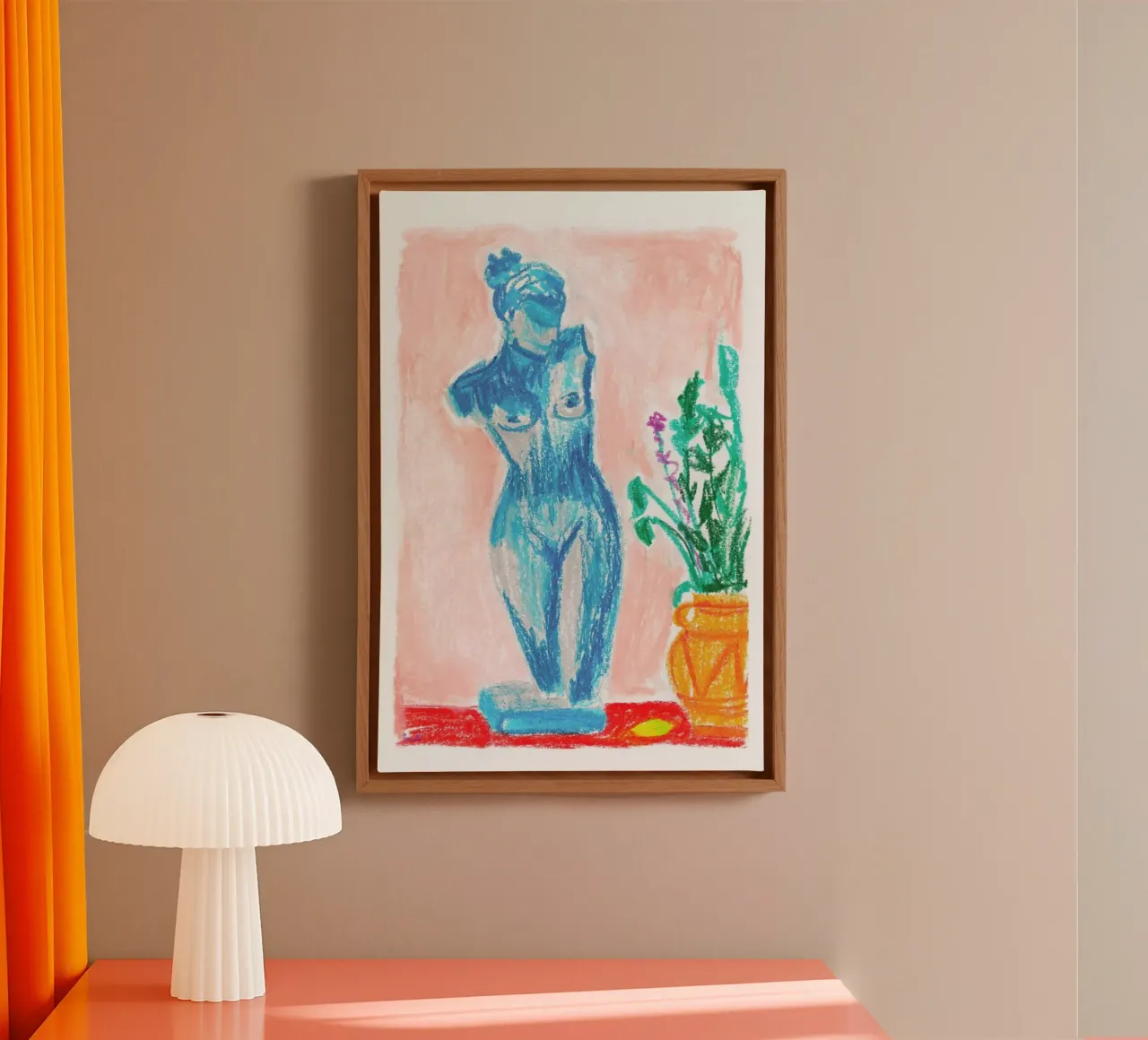 A Greek Scene tela con Cornice a cassetta da Berserk Prints by Maria M.C.