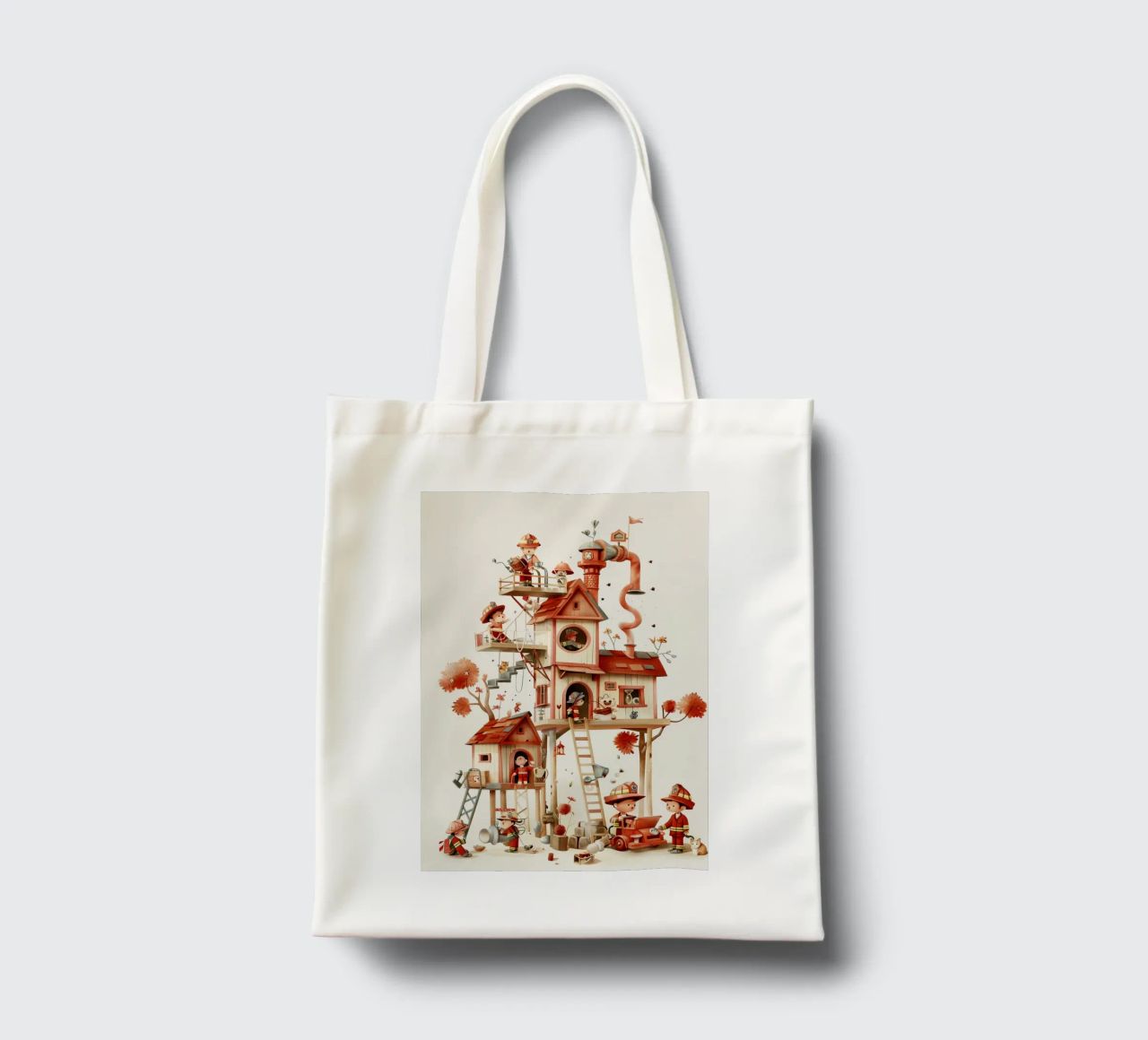 Firefighter Treehouse borsa in juta da wonderfolk