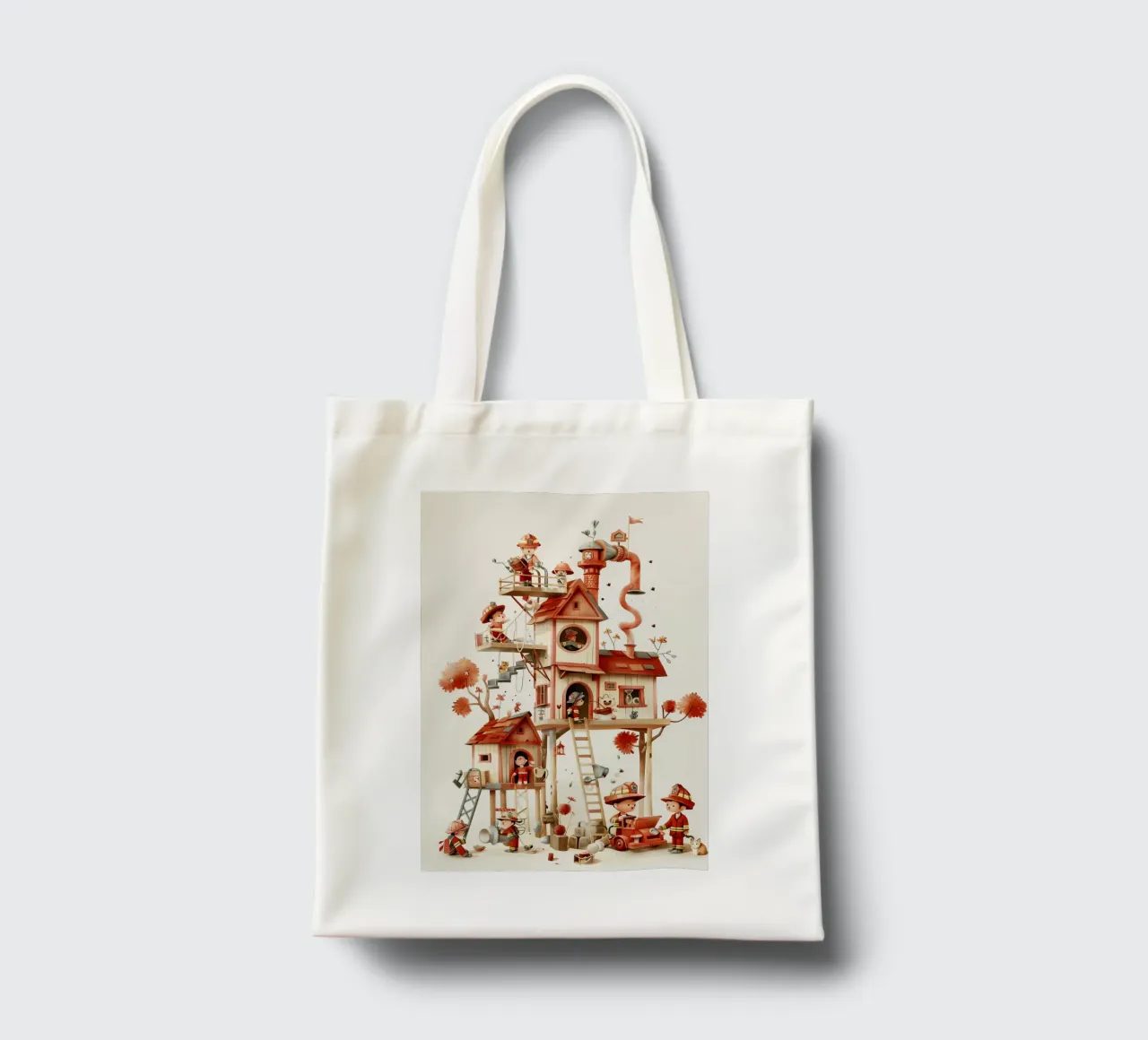 Firefighter Treehouse borsa in juta da wonderfolk