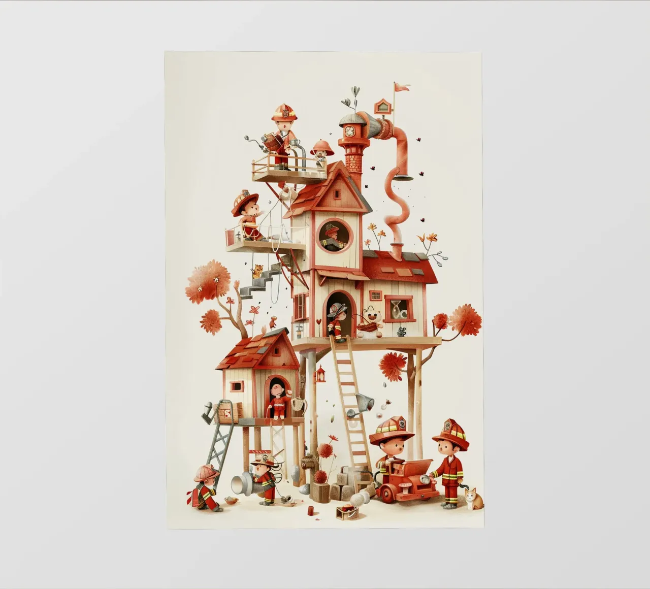 Firefighter Treehouse telo in pvc da wonderfolk