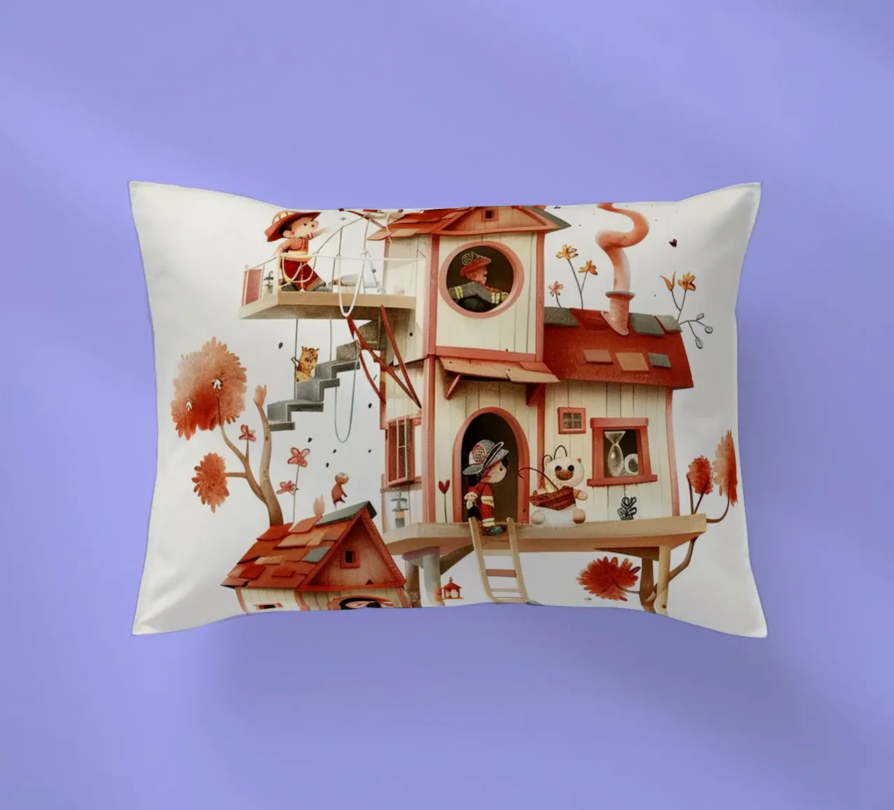 Firefighter Treehouse cuscino da wonderfolk