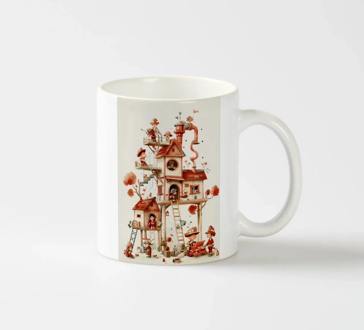 Firefighter Treehouse mug en céramique de wonderfolk