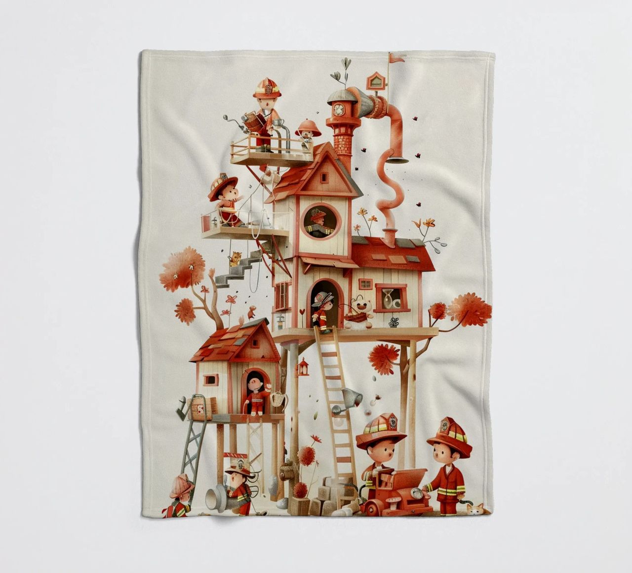 Firefighter Treehouse coperta in pile da wonderfolk