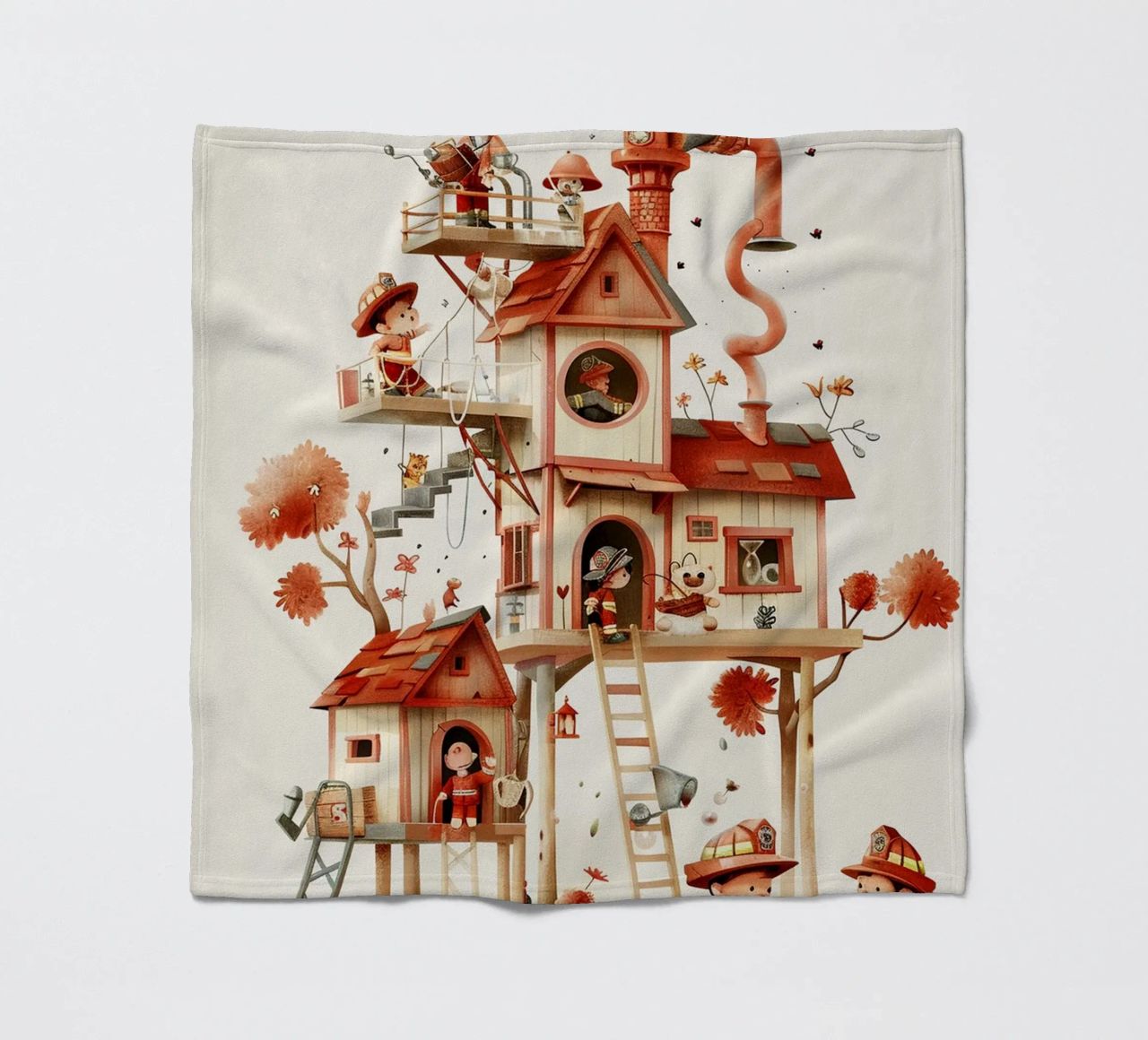 Firefighter Treehouse coperta in pile da wonderfolk