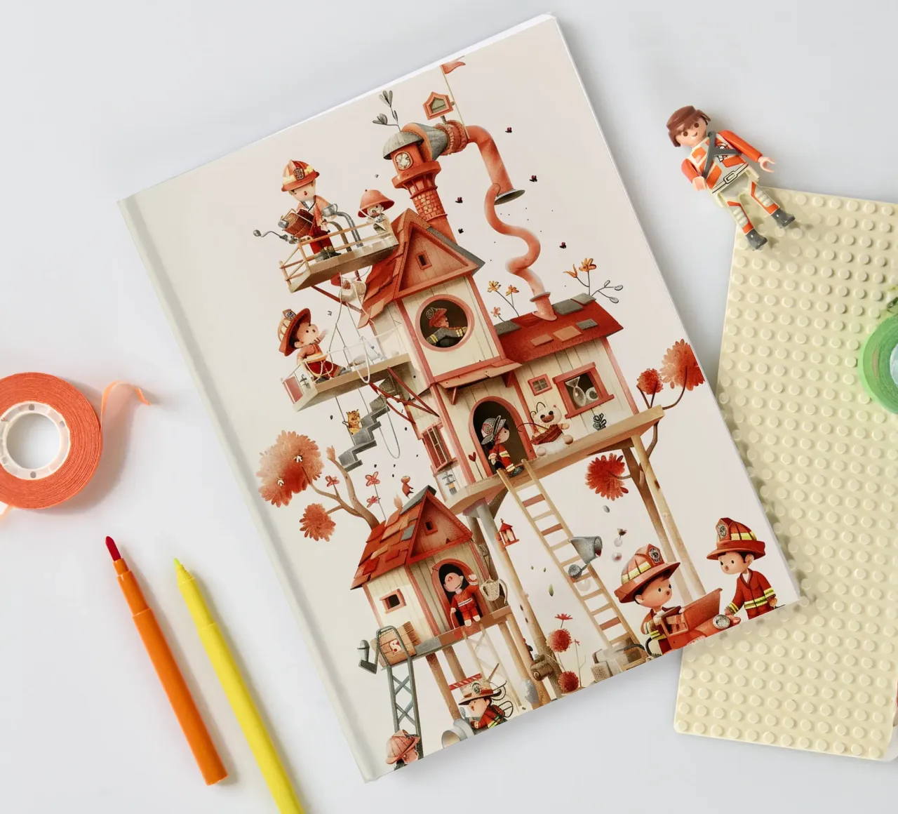 Firefighter Treehouse notebook by wonderfolk