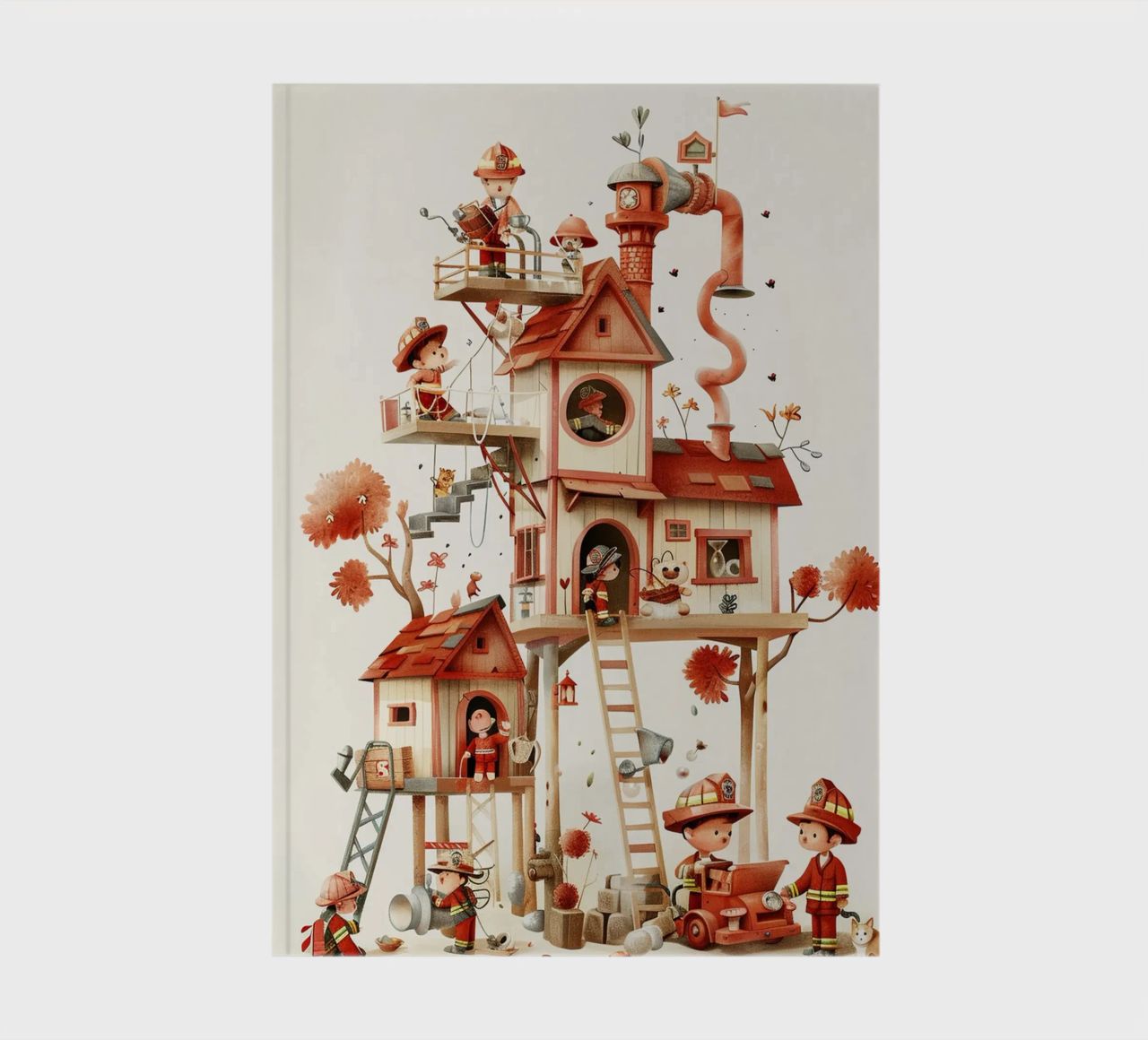 Firefighter Treehouse notebook by wonderfolk
