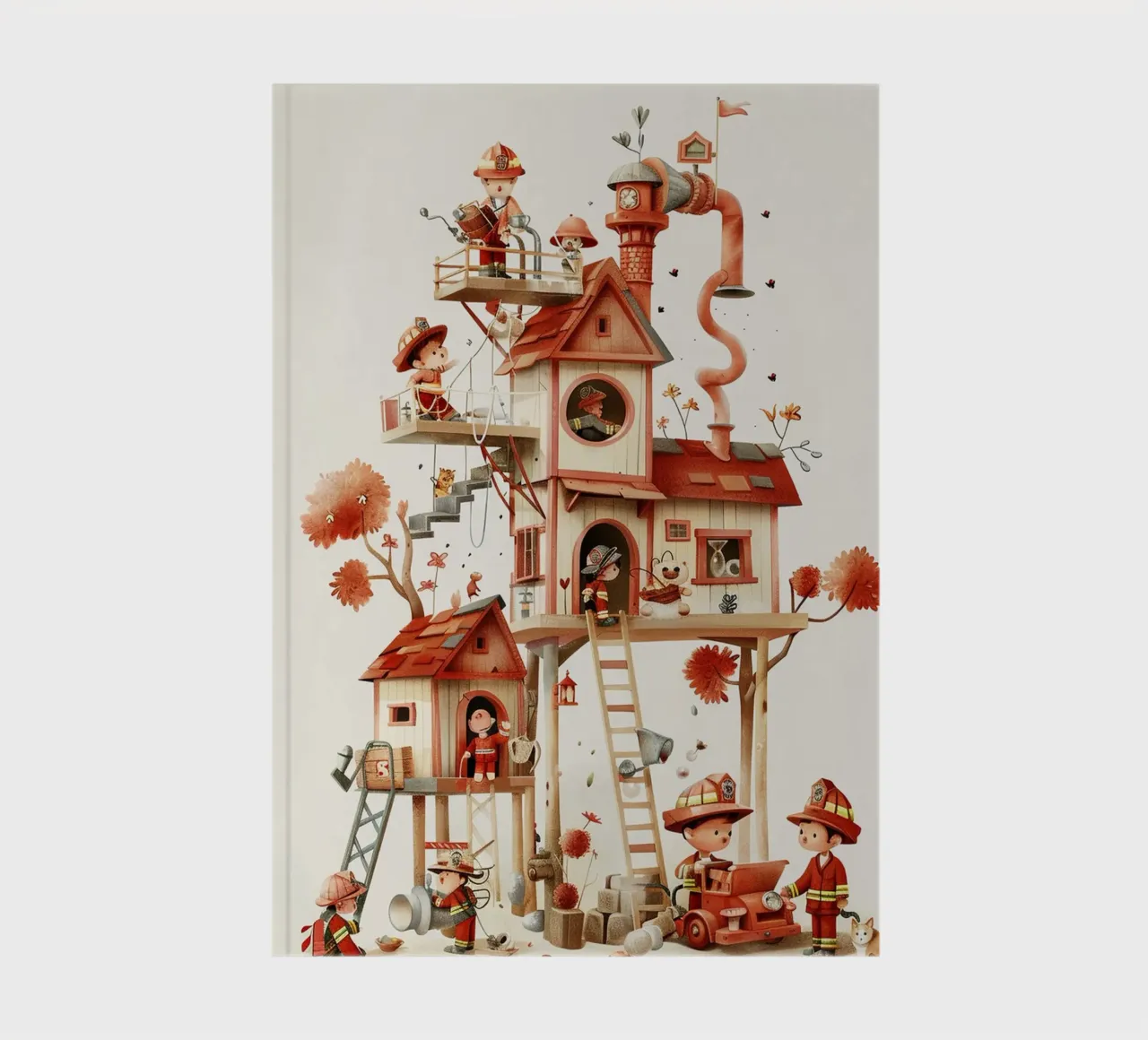 Firefighter Treehouse notebook by wonderfolk