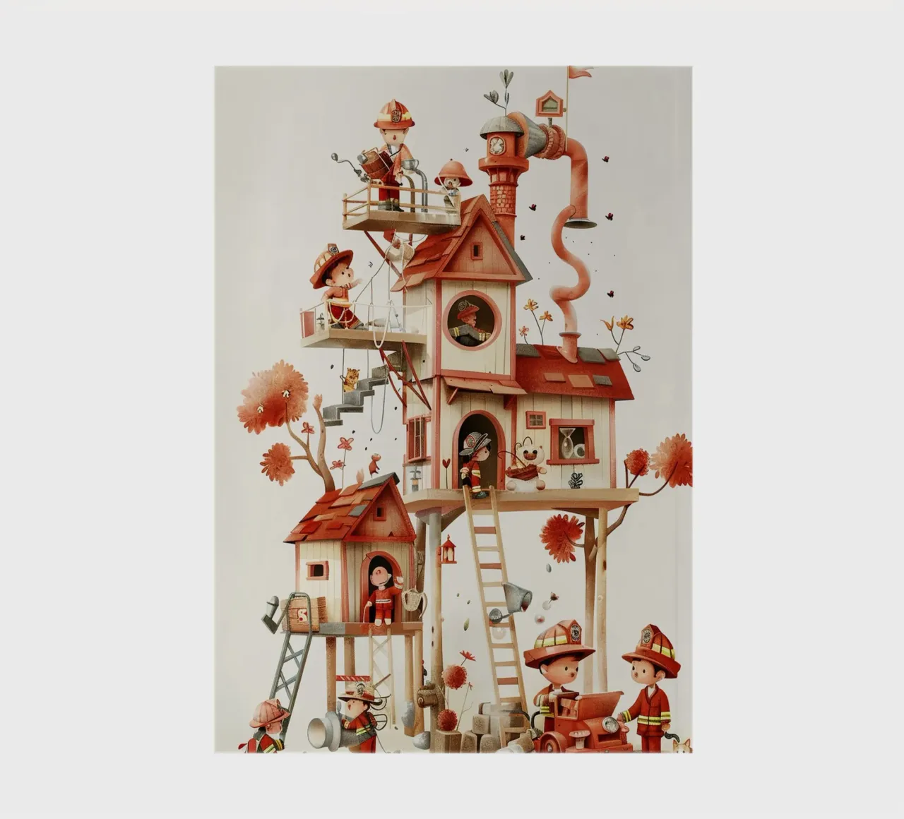 Firefighter Treehouse notebook by wonderfolk