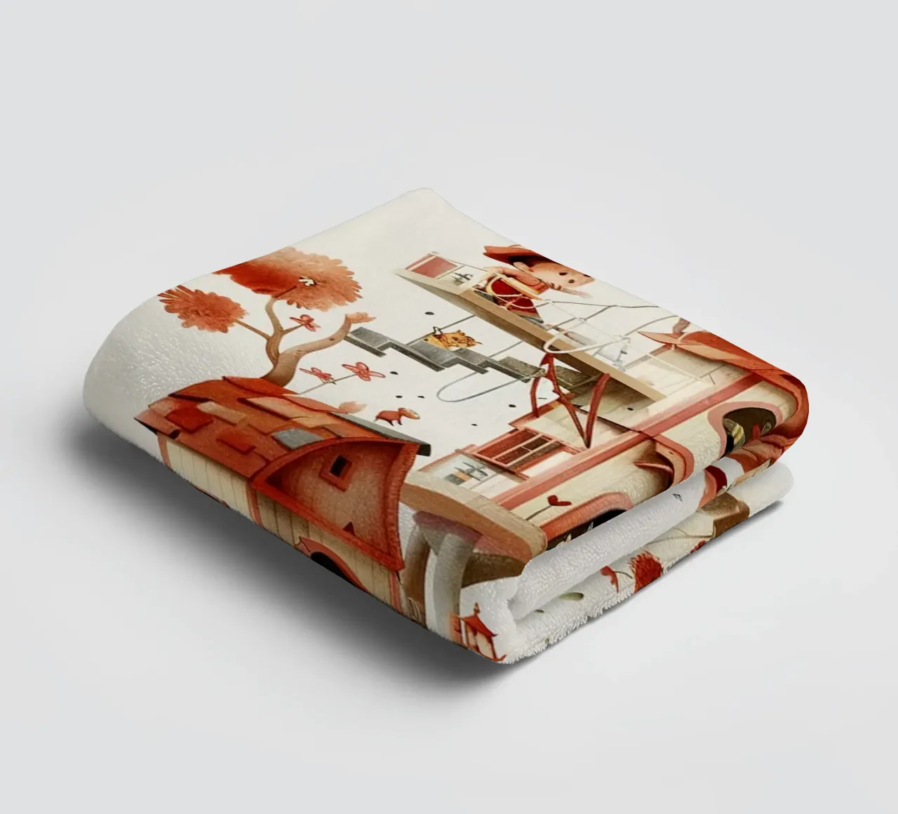 Firefighter Treehouse Handtuch von wonderfolk