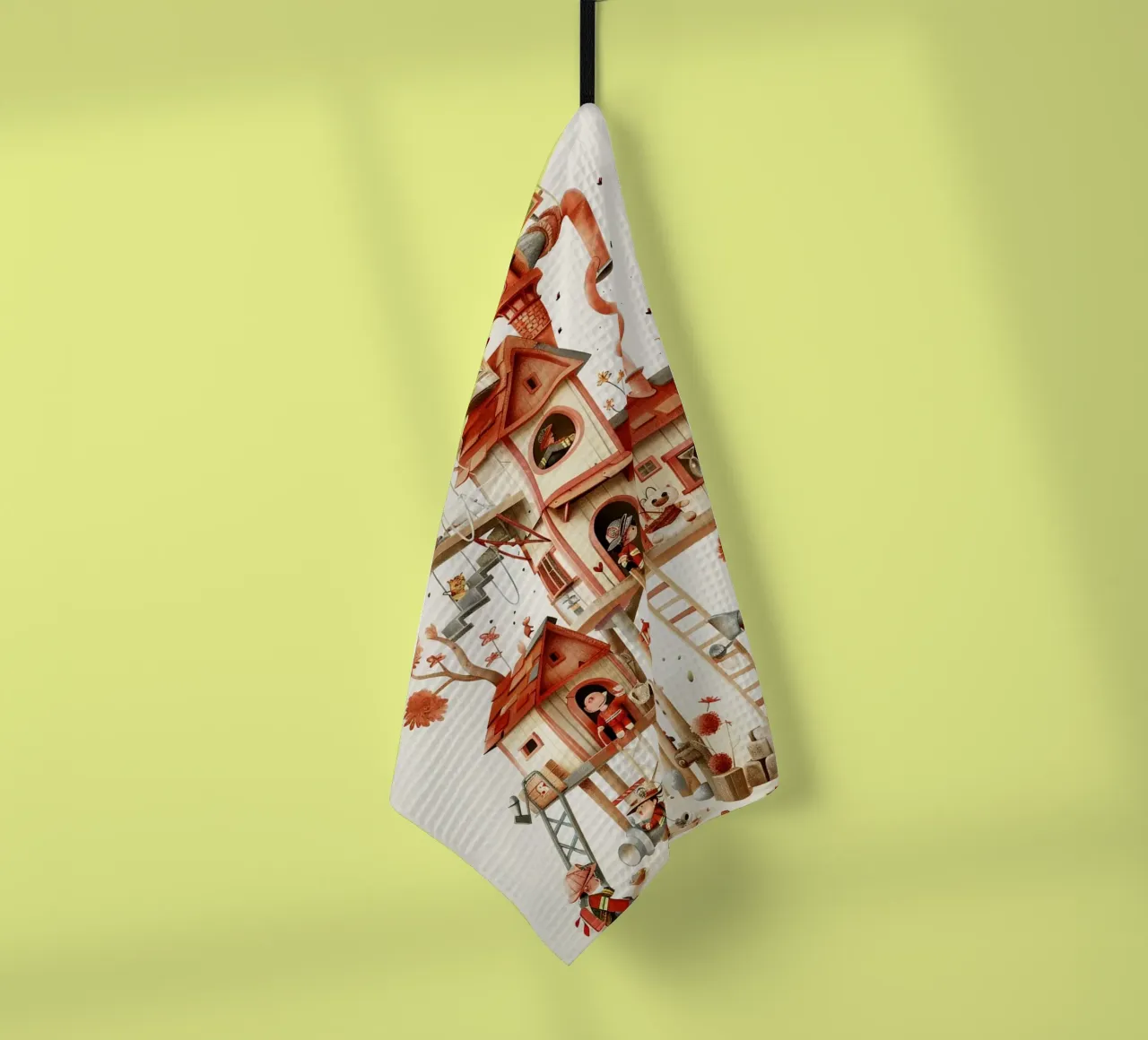 Firefighter Treehouse torchon de wonderfolk