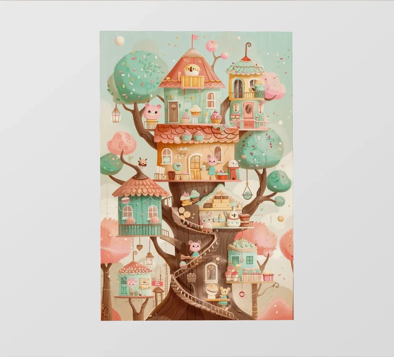 Whimsical Treehouse Bakery telo in pvc da wonderfolk