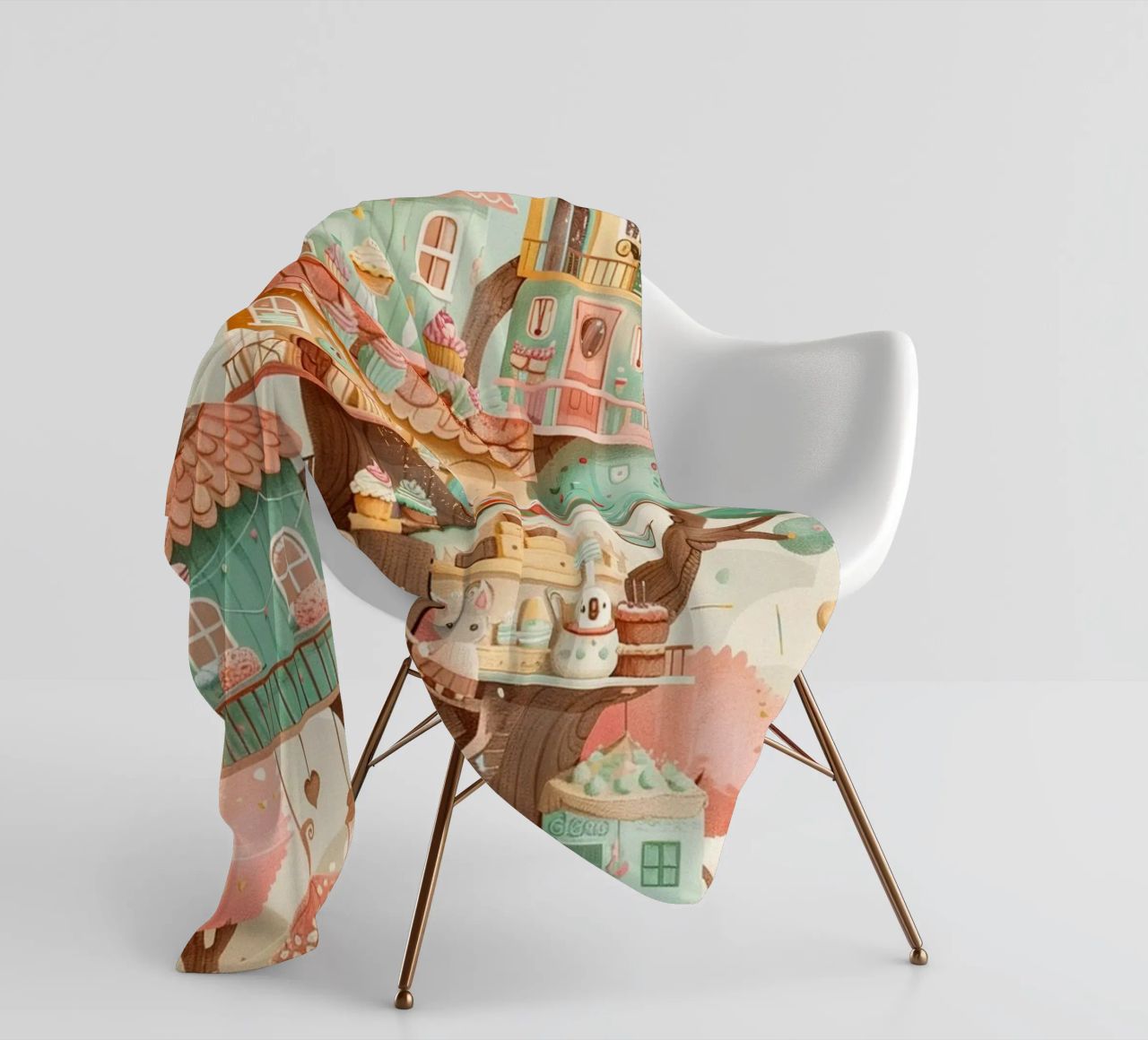 Whimsical Treehouse Bakery coperta in pile da wonderfolk