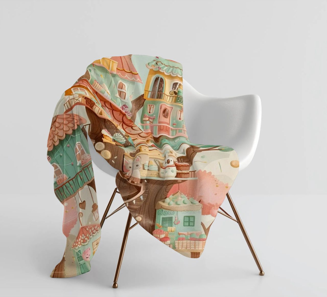 Whimsical Treehouse Bakery coperta in pile da wonderfolk