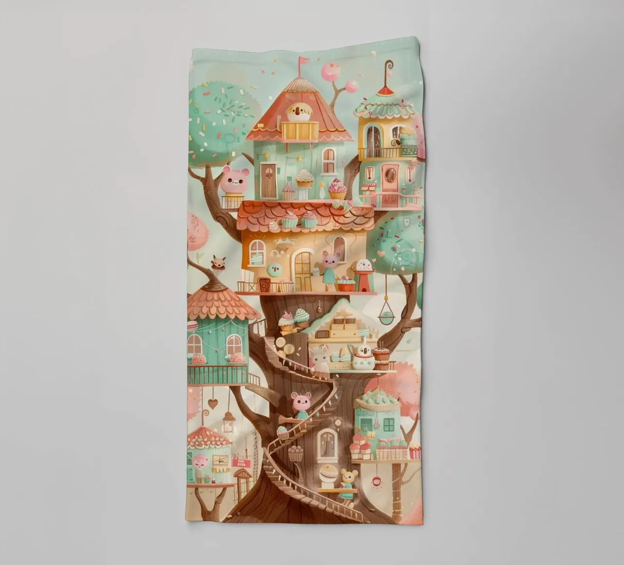 Whimsical Treehouse Bakery asciugamano da bagno da wonderfolk